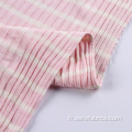 Tissu rayé froissé rayé personnalisé teint en fil